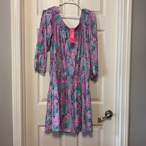 Lilly Pulitzer off the shoulder Women's Dress with shorts XL